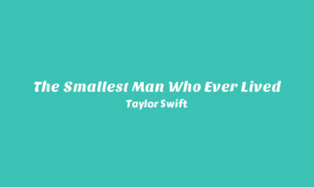 The Smallest Man Who Ever Lived Lyrics - Taylor Swift